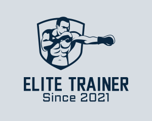 Boxing Trainer Badge logo design