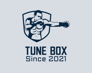 Boxing Trainer Badge logo design