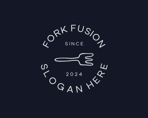 Fork Restaurant Circle logo design