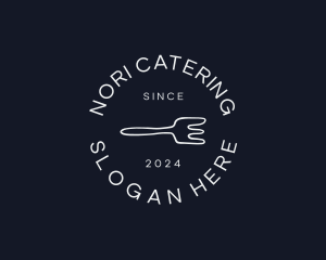 Fork Restaurant Circle logo design