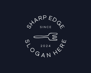 Fork Restaurant Circle logo design