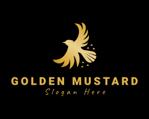 Golden Flying Bird logo design