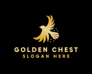 Golden Flying Bird logo design