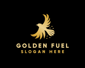 Golden Flying Bird logo design