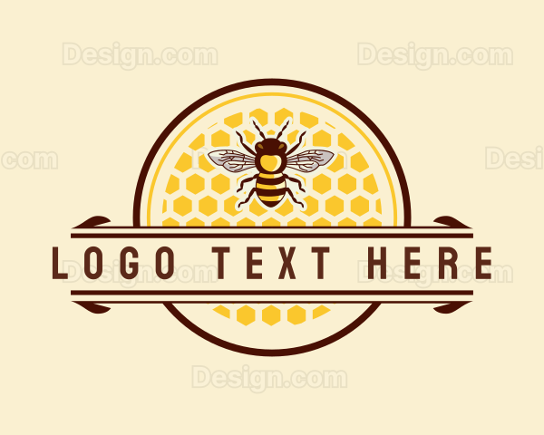 Beehive Honey Bee Logo