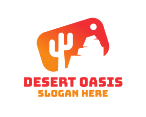 Gradient Desert Tag logo design