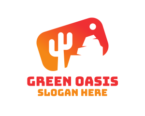 Gradient Desert Tag logo design