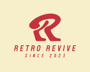 Retro Fashion Letter R logo design