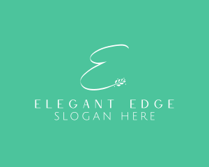 Beauty Floral Letter E logo design