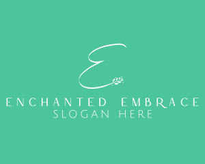 Beauty Floral Letter E logo design