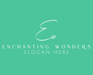 Beauty Floral Letter E logo design