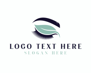 Eyebrow Eyelash Leaf Beautician  logo