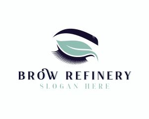 Eyebrow Eyelash Leaf Beautician  logo