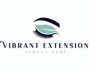 Eyebrow Eyelash Leaf Beautician  logo design