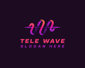 Sound Wave Pulse logo design