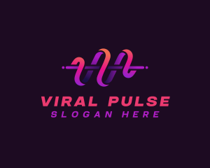 Sound Wave Pulse logo design