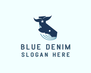 Star Blue Whale logo design