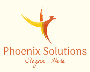 Flying Phoenix Bird  logo