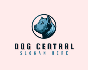 Pitbull Dog Canine logo design