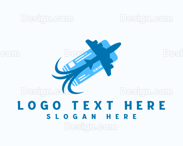 Airplane Flight Ticket Logo