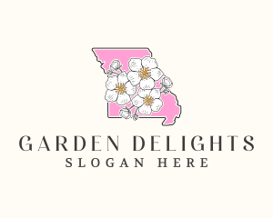 Missouri Hawthorn Flower logo design