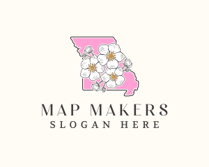 Missouri Hawthorn Flower logo design