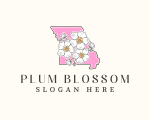 Missouri Hawthorn Flower logo design