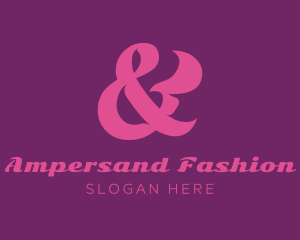 Pink Stylish Ampersand logo