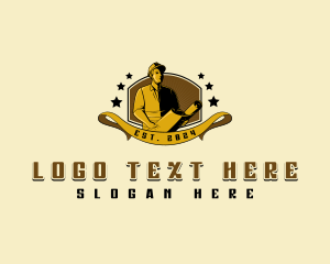 Male Engineer Contractor logo