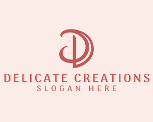 Swoosh Beauty Spa Letter D logo design