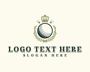 Crown - Golf Wreath Crown logo design