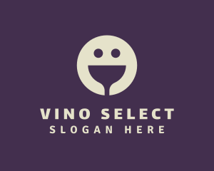 Wine Bar Smiley Face logo