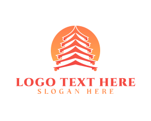Imperial - Chinese Pagoda Temple logo design