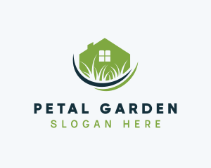 House Grass Lawn logo design