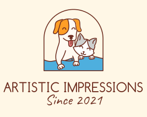 Pet Cat Dog logo design