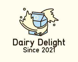 Milk Box Splash logo design
