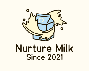 Milk Box Splash logo design