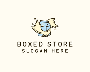 Milk Box Splash logo design