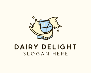 Milk Box Splash logo design