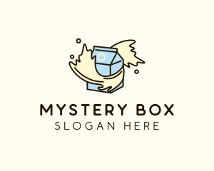 Milk Box Splash logo design