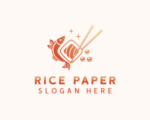 Fish Sushi Cuisine logo design