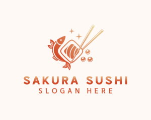 Fish Sushi Cuisine logo design