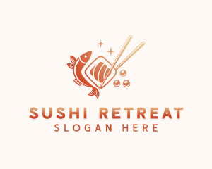 Fish Sushi Cuisine logo design