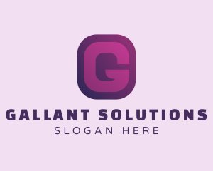 Purple Quote Letter G logo design