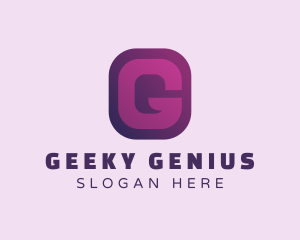 Purple Quote Letter G logo design