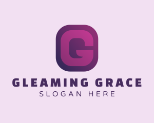 Purple Quote Letter G logo design