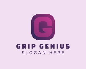 Purple Quote Letter G logo design