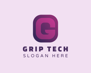 Purple Quote Letter G logo design