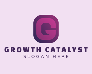 Purple Quote Letter G logo design