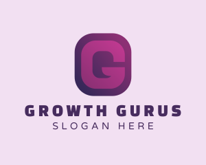 Purple Quote Letter G logo design